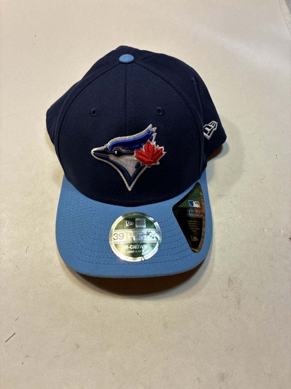 New Era Toronto Blue Jays 39THIRTY Large-Xlarge Hat Navy Powder Blue